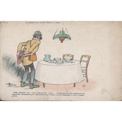 Carte postale illustrée par Guillaume 1900 